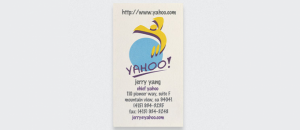 Business cards of famous people