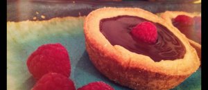 Crostatina cioccolato e lamponi