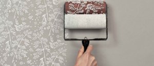 Wallpaper roll on paint