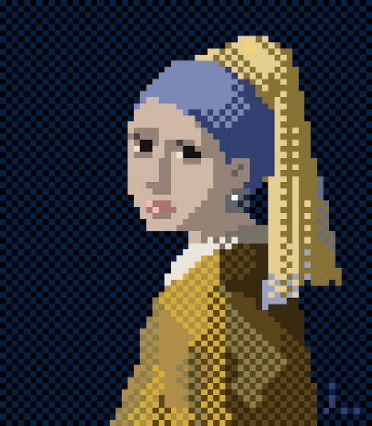 Ragazza col turbante 8 bit