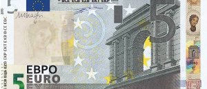 Banconota 5 euro nuova