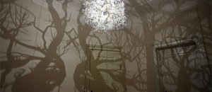Ombre lampadario foresta