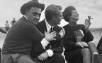 Federico Fellini Marcello Mastroianni and Sophia Loren