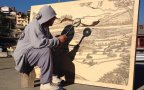 Artista sole lente ingrandimento opere