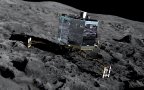 Philae on the comet Front view