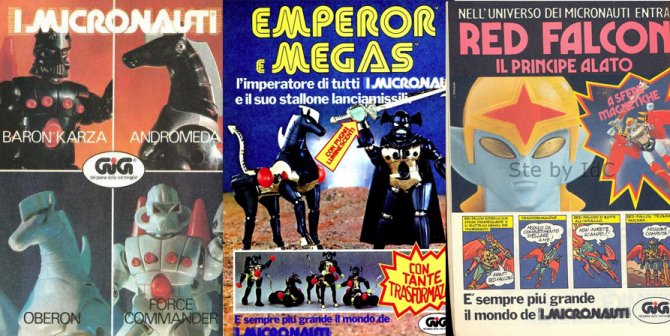 Il corpo uguale a Jeeg Robot, le calamite, la testa e i colori differenti che rendevano ognuno di questi eroi un giocattolo irrinunciabile. Quando ne avevi tanti potevi fare dei mash up assurdi attaccando gambe di uno con le braccia di un altro e creando i primi vagiti delle teorie di gender. Non solo: tutti gli accessori di plastica tipo pugni o missili venivano perduti nel giro di un nanosecondo e finivano spesso come alimento portante nella dieta del cane. Avrei dato la mia vita per avere la collezione completa.