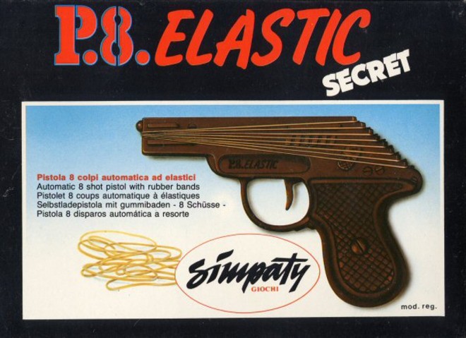 L’incubo. Come cazzo era venuto in mente alla Simpathy (proprio sympathy guarda) Giochi di fare una pistola spara elastici? Eppure andava un casino. Ha creato più incidenti della Salerno-Reggio Calabria, gente diventata cieca, sfregiata a vita dagli amici buontemponi che “dai giochiamo insieme” e poi ti sparavano. 30 anni fa, in effetti, dei controlli sull’adeguatezza di un gioco per una certa fascia d’età, se ne sbattevano in allegria.