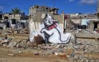Israel palestine conflict gaza strip street art banksy