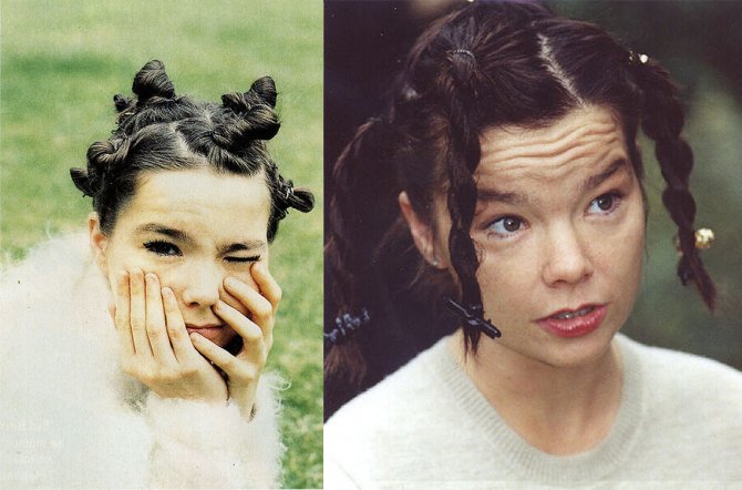 Tutte le ragazze alternative del tempo hanno provato almeno una volta l’acconciatura coi codini alla Bjork, meglio ancora se con doppio taglio, cioè con la rasatura sotto. Bjork, che ricordiamo, in quei giorni era la più bella di tutte.