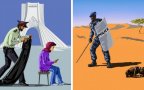 World police satirical illustrations of police officers by gunduz agayev fb
