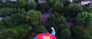 Superman drone riprese video
