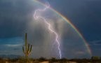 Rainbow lightning together one photo greg mccown