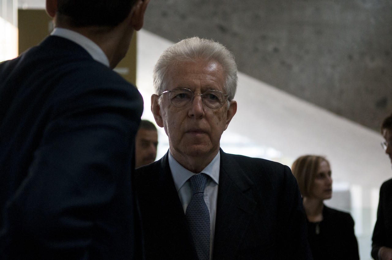 Mario Monti all'inaugurazione dell'anno accademico in Bocconi. Foto: Gabriele Ferraresi