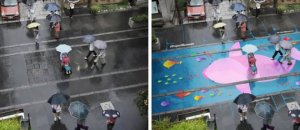 Street murals appear rain south korea fb2