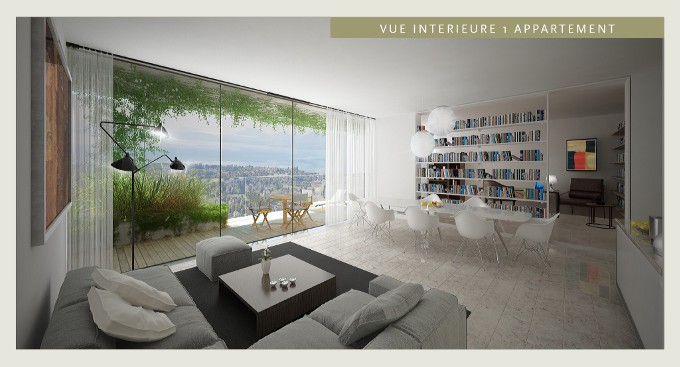 Un appartamento all'interno della torre di Losanna