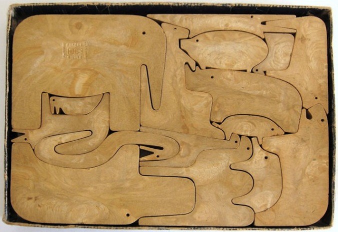 enzo mari giocattolo puzzle animali danese