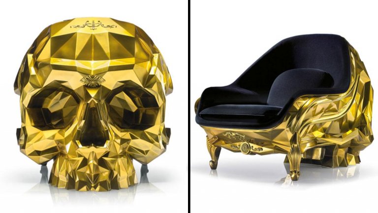 Gold Skull Chair Will Make You The Most Badass Super Villain On Earth
