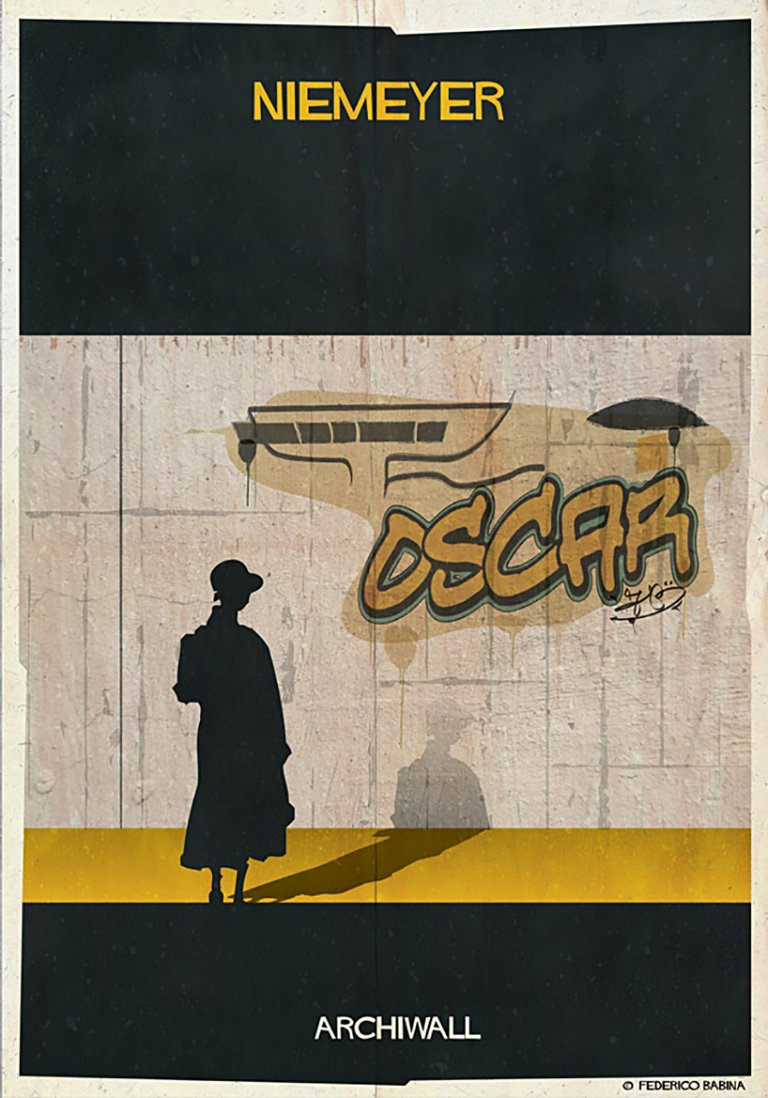 I più grandi architetti del mondo diventano street artist nelle illustrazioni di Federico Babina
