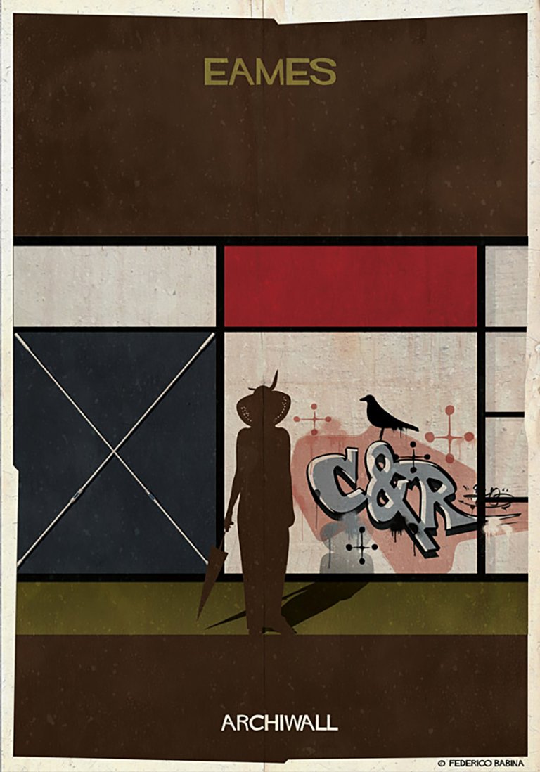 I più grandi architetti del mondo diventano street artist nelle illustrazioni di Federico Babina