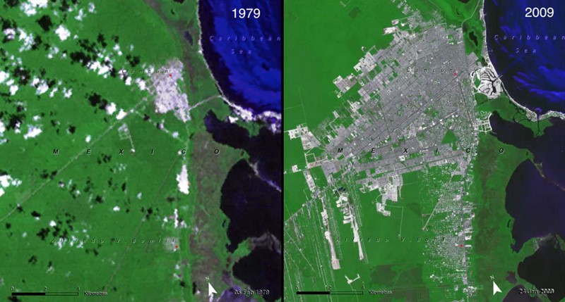 L'urbanizzazione di Cancun, in Messico
