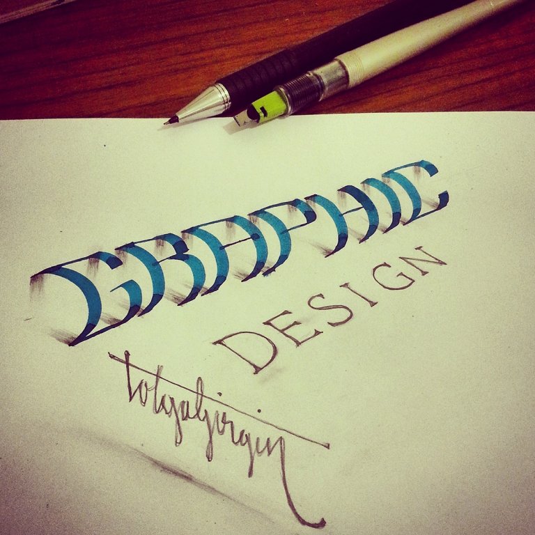 Le illusioni ottiche in calligrafia 3D di Tolga Girgin