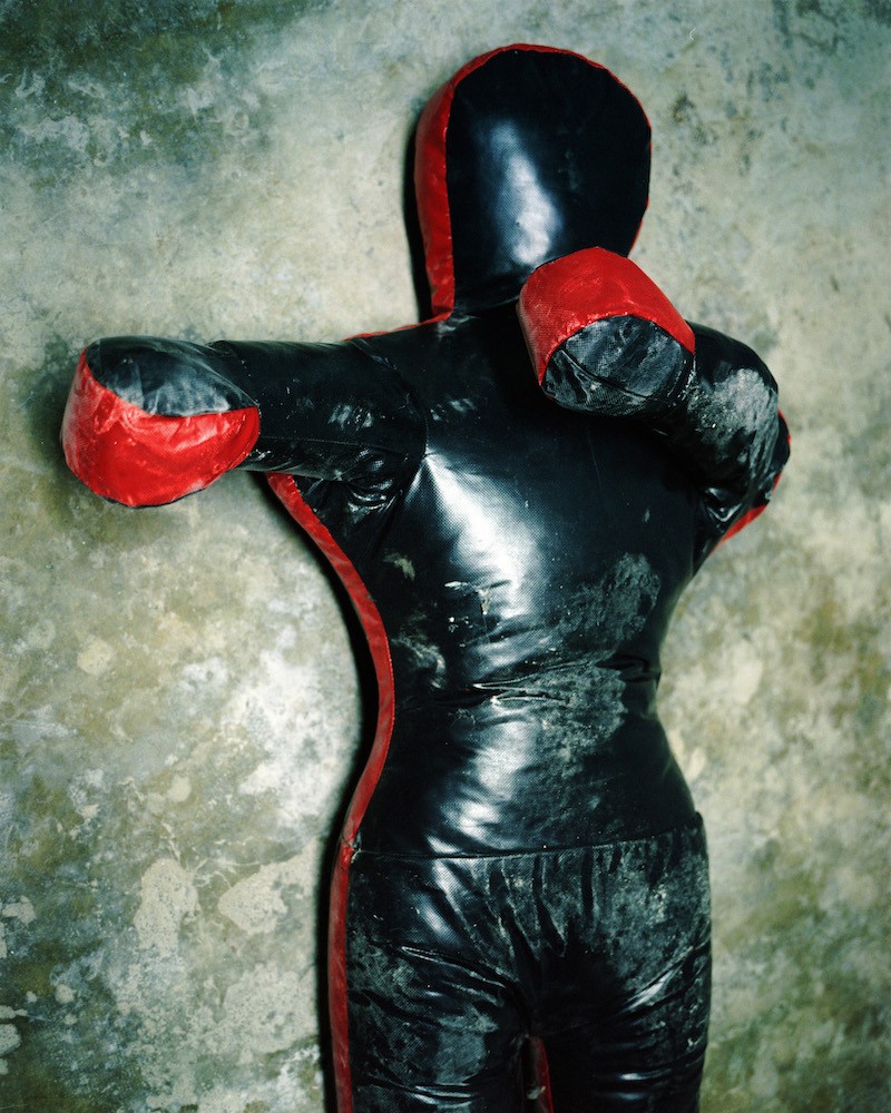 A dummy for kickbox training.