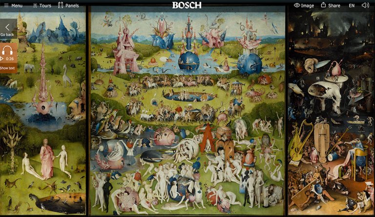 Il sito dedicato al Trittico del Giardino delle delizie