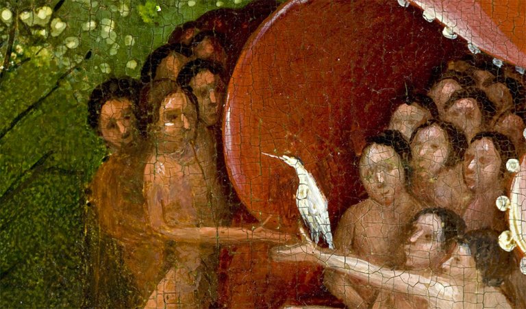 Un dettaglio delTrittico del Giardino delle delizie