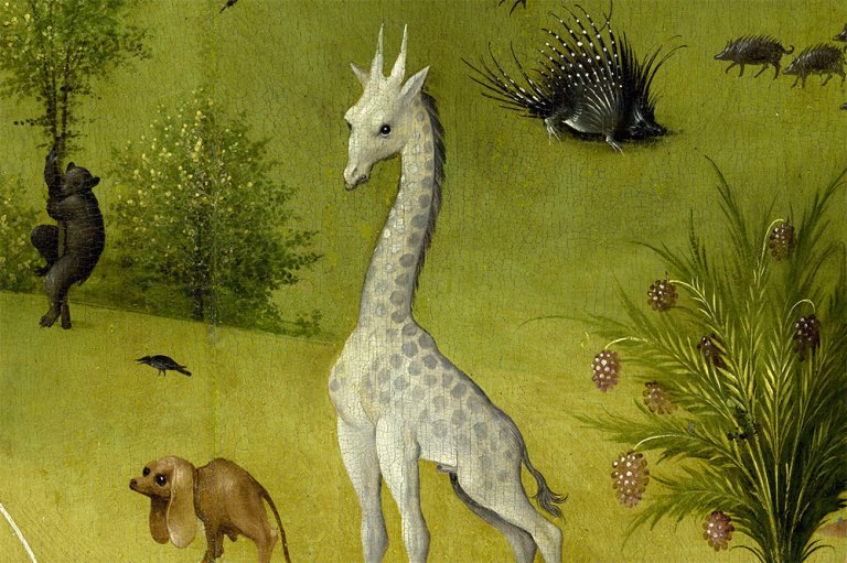 Un dettaglio delTrittico del Giardino delle delizie