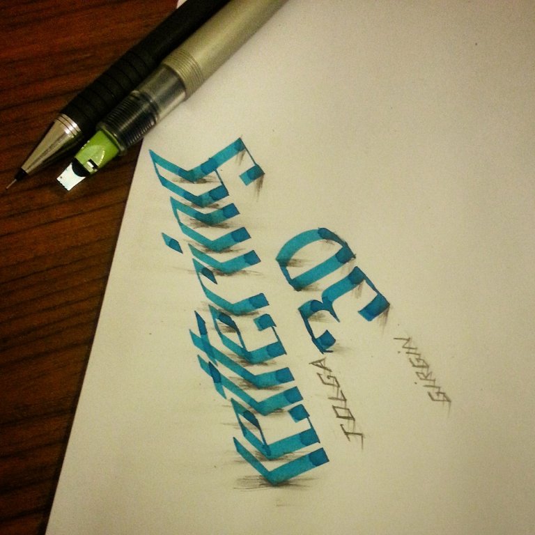 Le illusioni ottiche in calligrafia 3D di Tolga Girgin