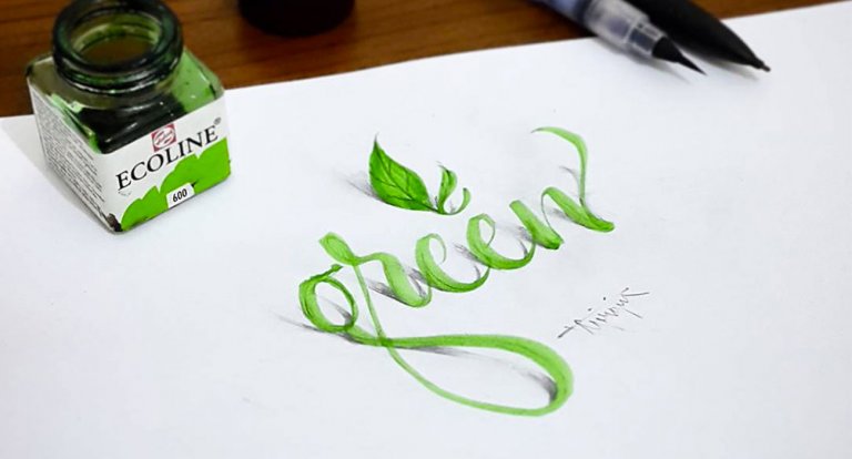 Le illusioni ottiche in calligrafia 3D di Tolga Girgin