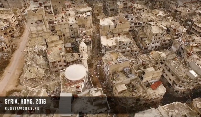 Homs, la città vista dal drone di RussiaWorks