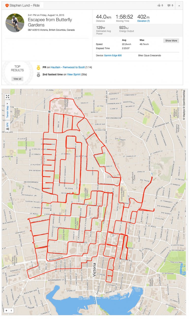 L’artista che gira in bici e crea disegni col GPS