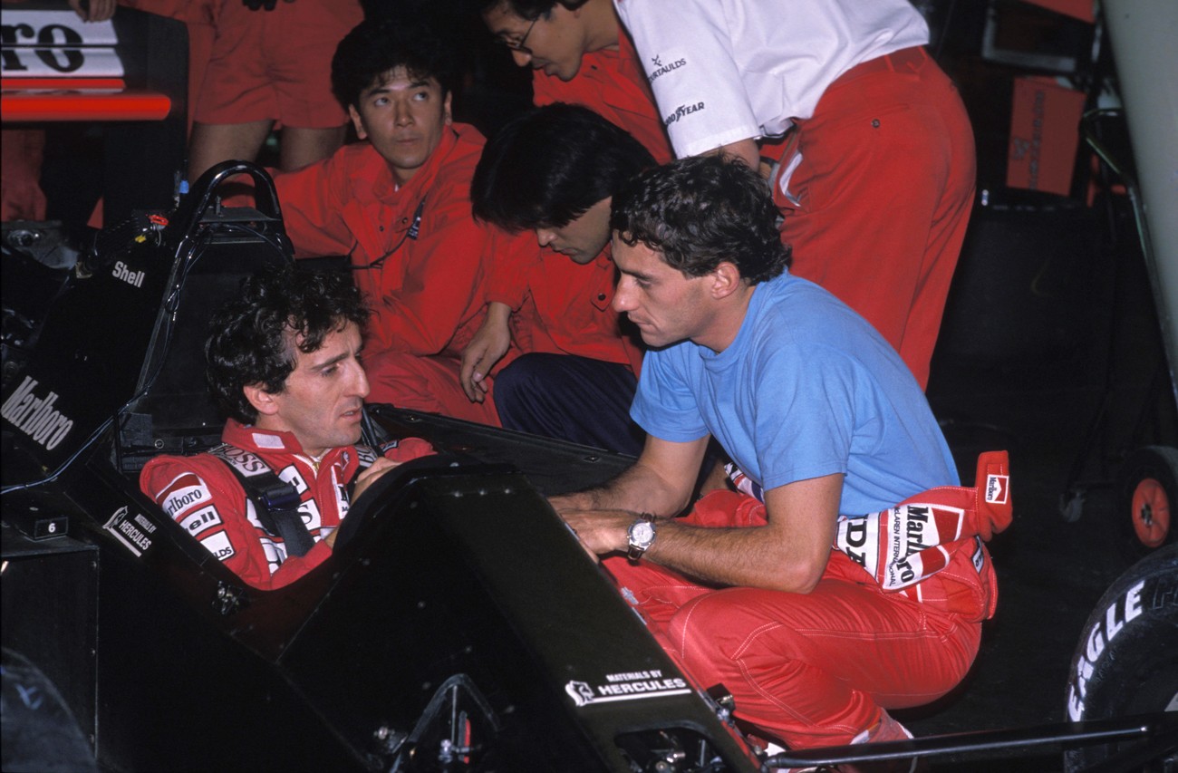 Imola - G.P. San Marino,1989 Ayrton Senna con Alain Prost © FOTO ERCOLE COLOMBO