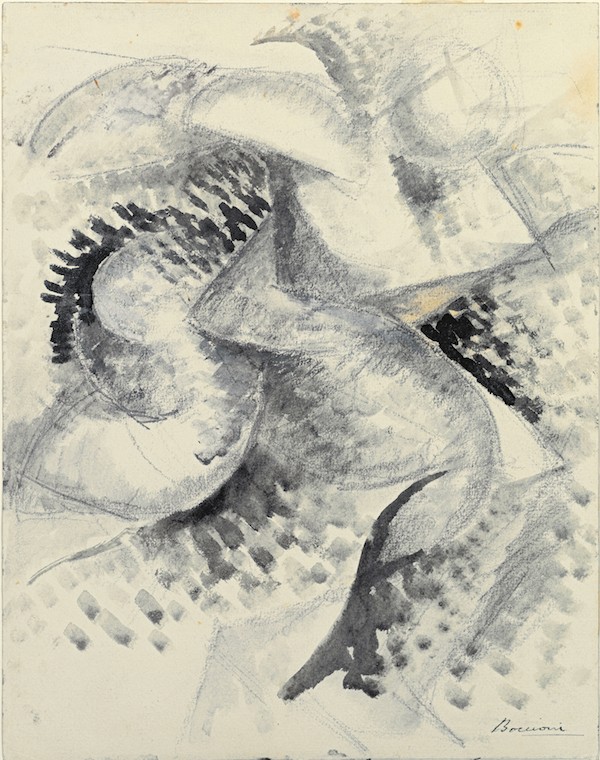 Umberto Boccioni - Voglio sintetizzare le forme uniche della continuità nello spazio
(Dinamismo di un corpo umano), 1913