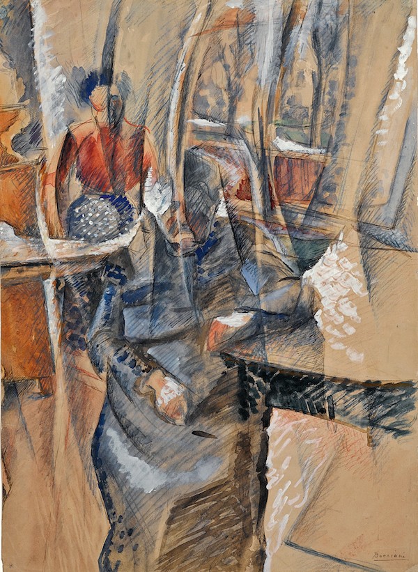 Umberto Boccioni - Interno con due figure femminili, 1916