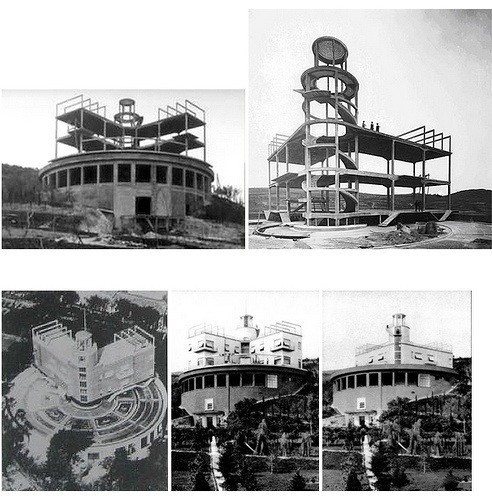 Varie fasi della costruzione di Villa Girasole
