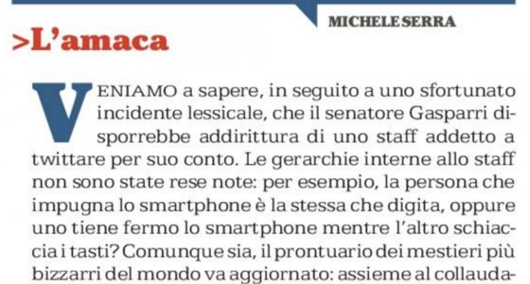 michele serra amaca social media