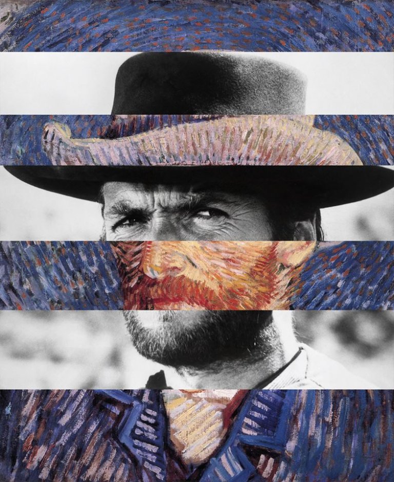 Van Gogh's Self Portrait + Clint Eastwood