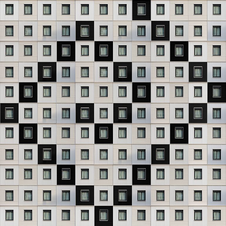 Le precisissime geometrie degli edifici nelle composizioni di Carlo Cafferini