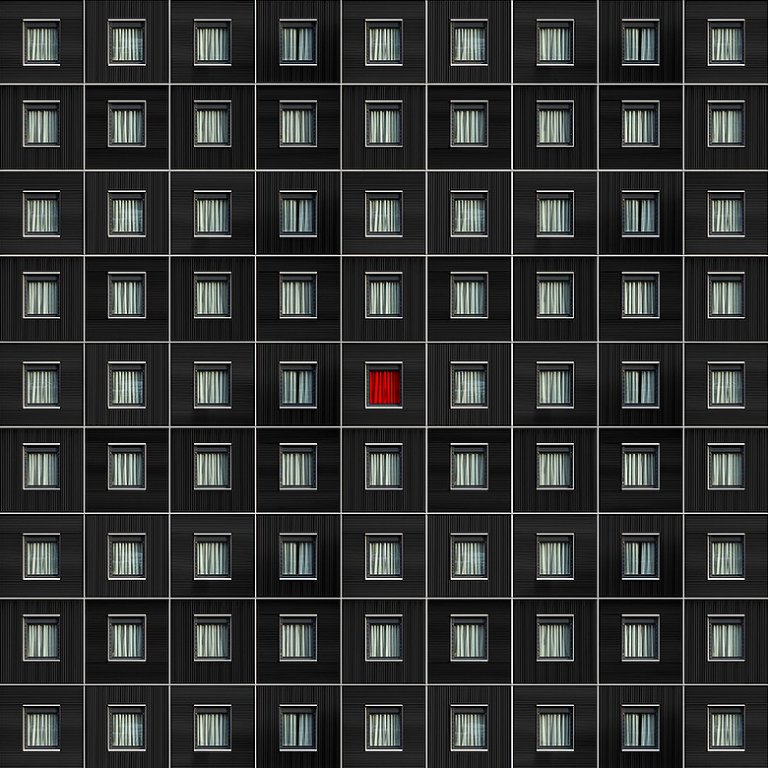Le precisissime geometrie degli edifici nelle composizioni di Carlo Cafferini