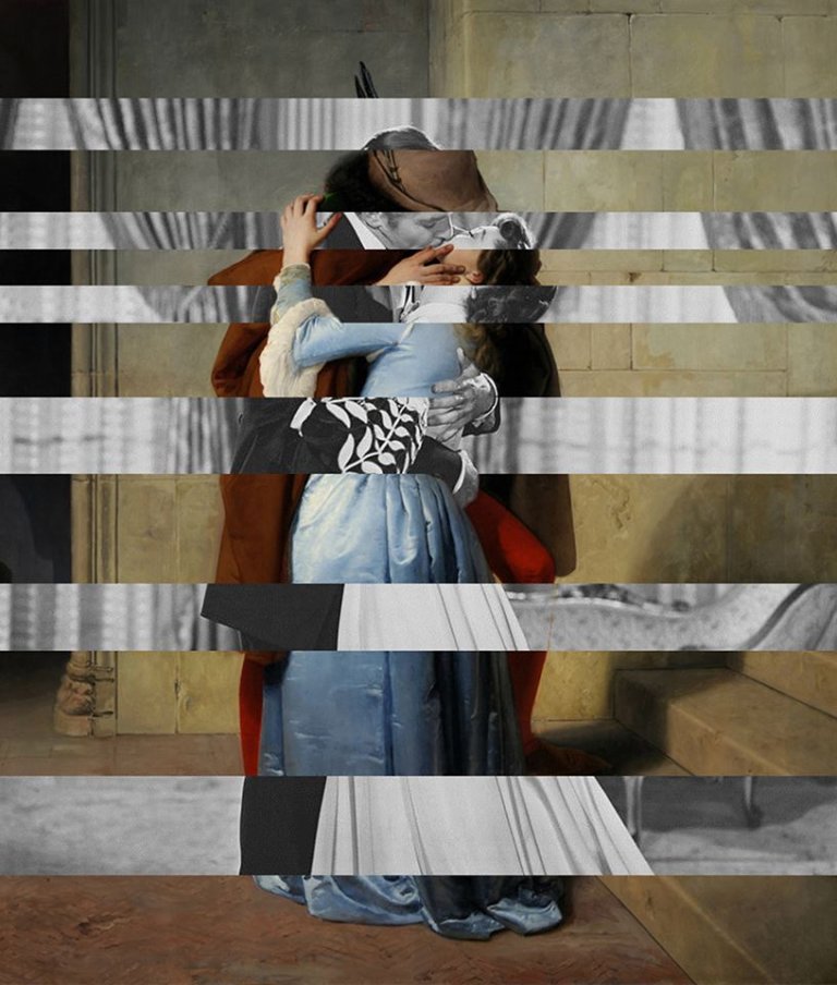 Hayez's "The Kiss" & Clark Gable and Vivien Leigh
