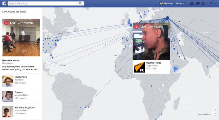 mappa video live facebook
