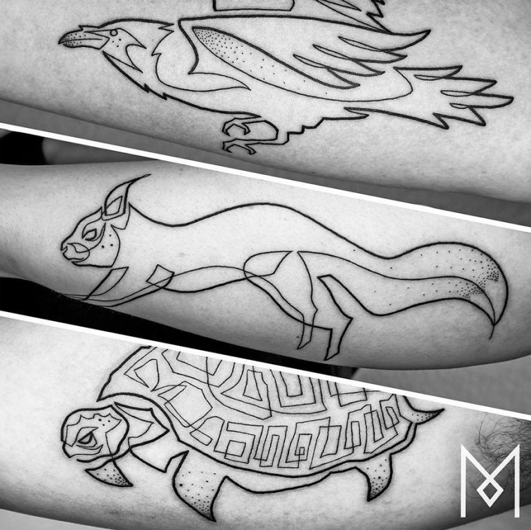 One line tattoo mo ganji