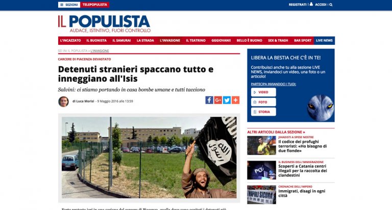 Il Populista di Matteo Salvini