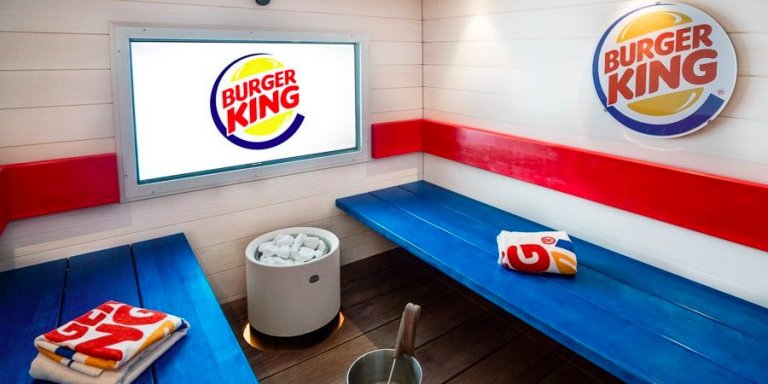 This burger king has a full service sauna inside