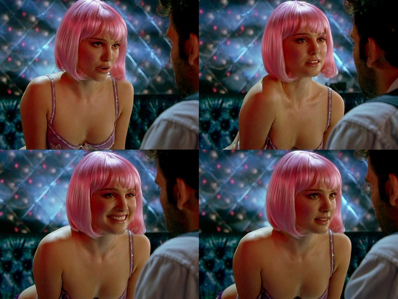 Natalie Portman in un collage da Closer, di Mike Nichols (2004)