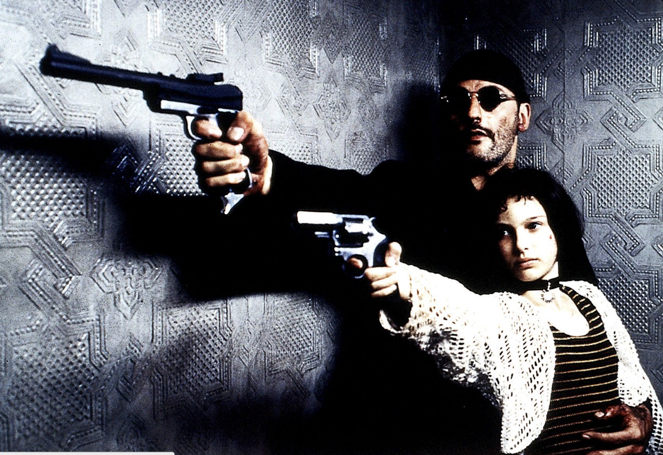 Natalie Portman e Jean Reno sul set di Léon
