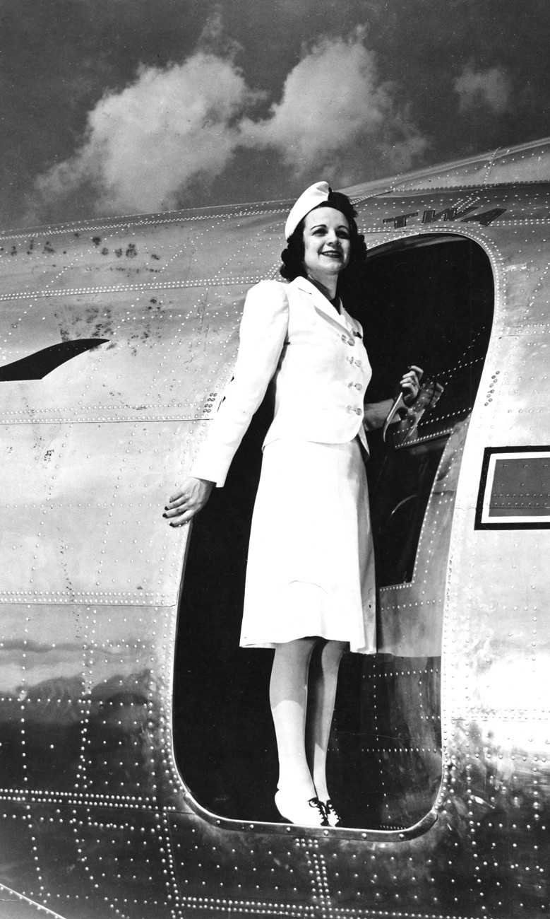 Transcontinental & Western Air hostess  1939 Photo credit: SFO Museum/ TWA Clipped Wings International, Inc.
