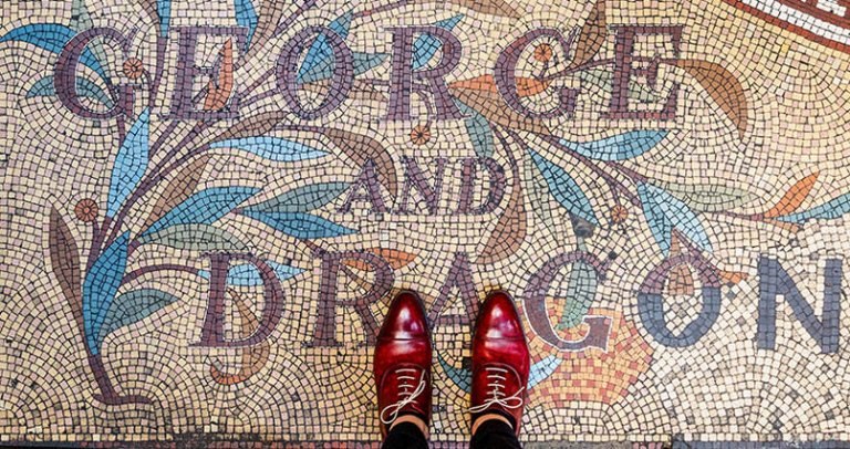 Man photographs floor patterns to appreciate the beauty of london 805x426